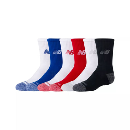 New Balance Youth Active Crew Socks 6 Pack